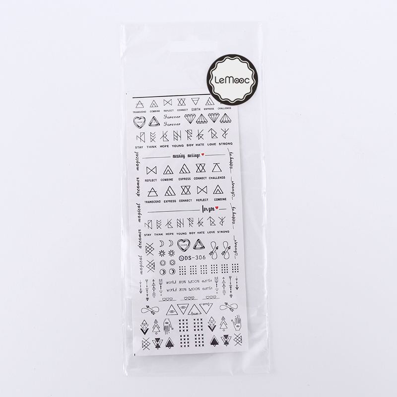 Geometric Nail Stickers – DIY Nail Polish Art Decals